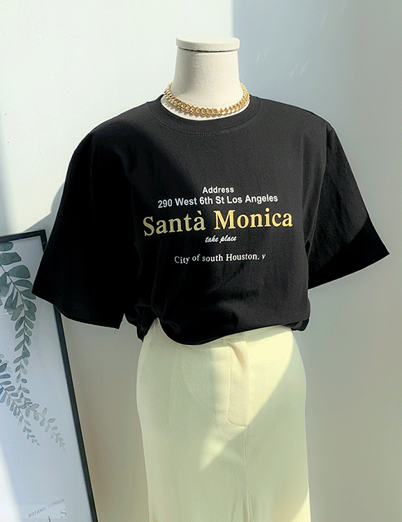 모니카 루즈핏 레터링 반팔 티셔츠 3color